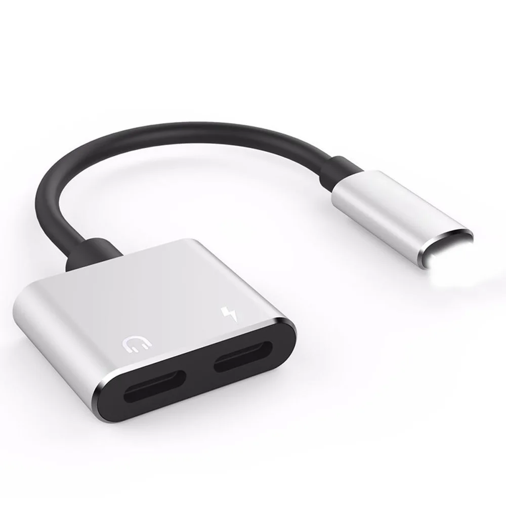 silver 2 в 1 для lightning Jack для наушников аудио адаптер зарядки IOS 12.3.1 для iPhone XS Max 7 8 Plus X наушники AUX Adaptador кабель - Цвет: silver