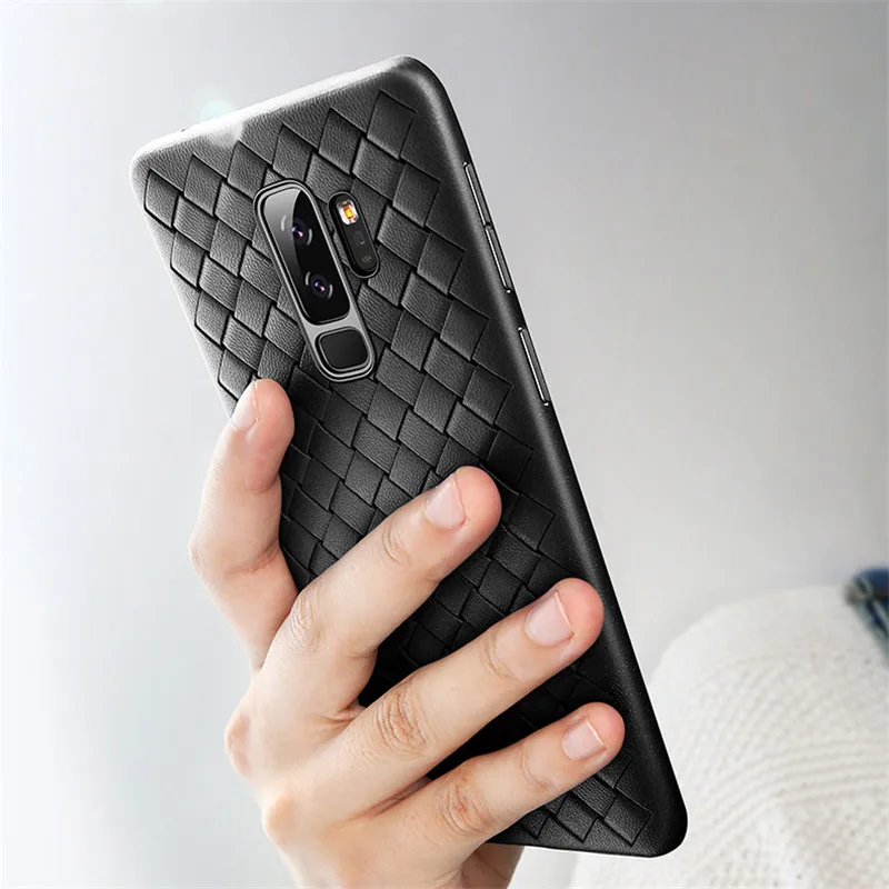 Тканым узором для samsung Galaxy S9 S8 Чехлы плюс Сверхтонкий чехол телефона из мягкого