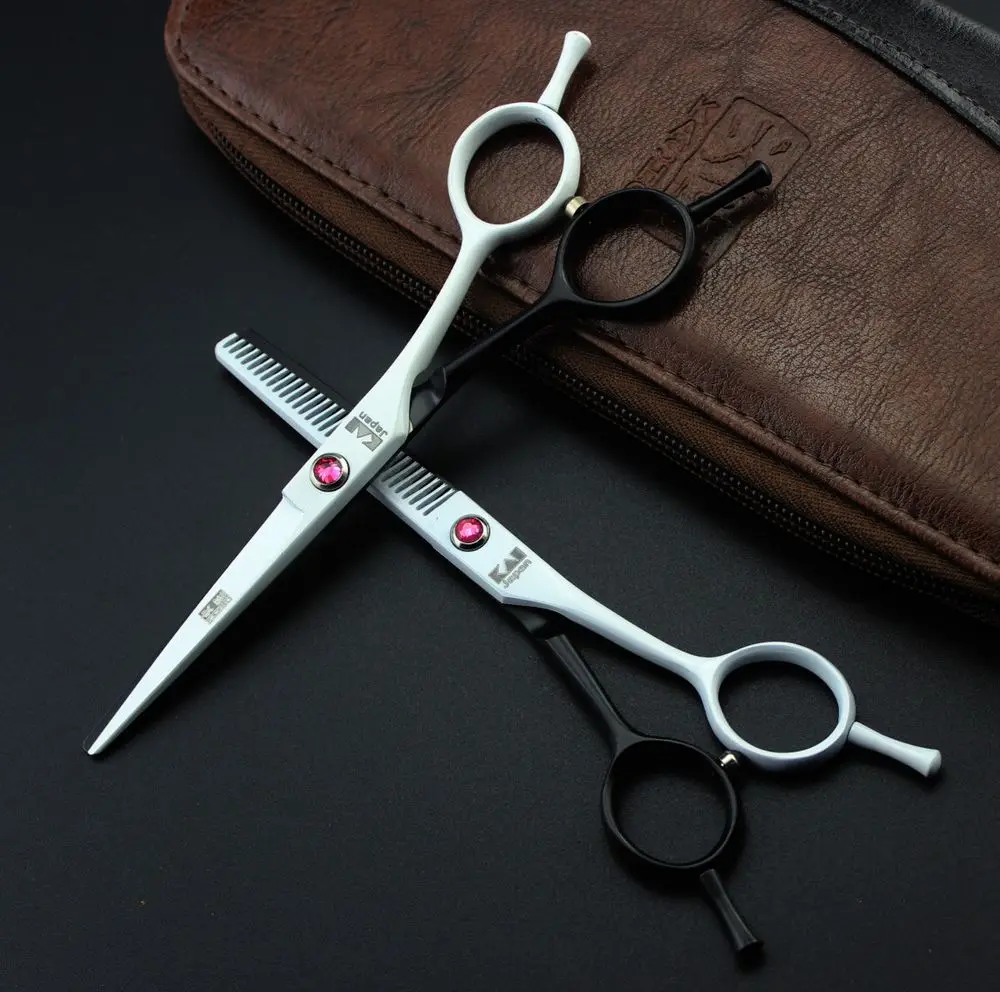 

Kasho Professional Hair Scissors 5.5 inch Hairdressing Scissors Kit Hair Cutting Thinning Scissors Barber Salon Tools