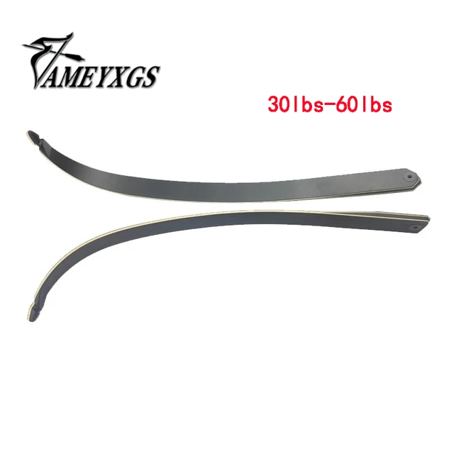  US $58.15 60lbs Archery Hunting Fiberglass Wood Laminated Recurve Limbs Take Down Limbs 