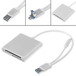 USB 3,0 + Micro USB Тип C SD Micro SD CF устройство чтения карт памяти для портативных ПК Android