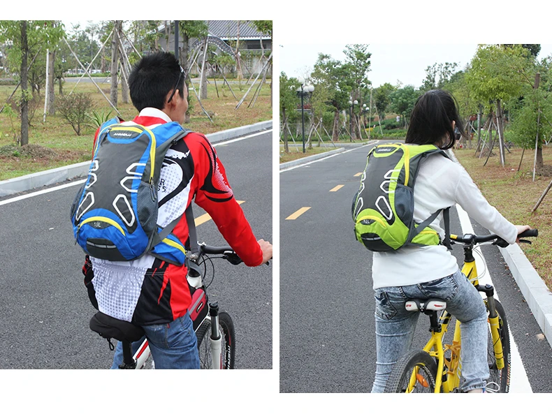 Discount Anmeilu Outdoor Bicycle Backpack Waterproof Nylon Breathable Mountain Road Bike Bag 15L Reflective Cycling Backpack Mochila 37