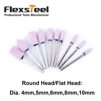 

Flexsteel 10pcs Pink Cylinder Conical Shape Mounted Stone Point Abrasive Grinding Wheels Bit Set for Dremel Rotary Polish Tools
