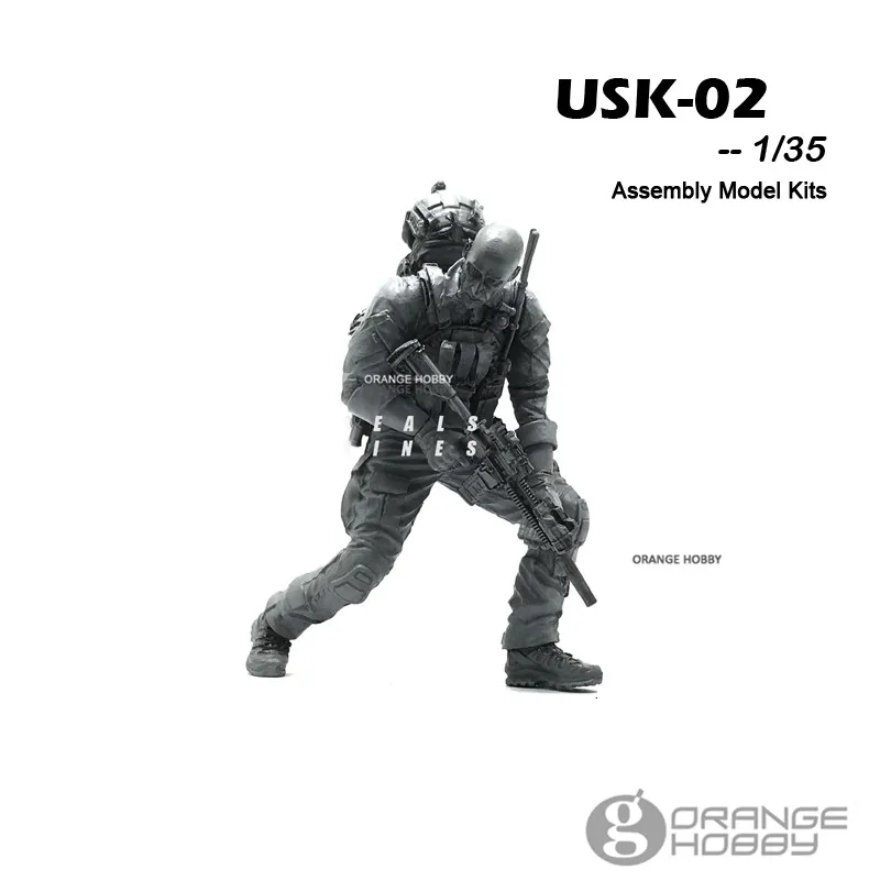 OHS YuFanModel 1/35 USK-01-08 USK серия спецназ Часть I сборка военные полимерные миниатюры Модели Строительные наборы oh - Цвет: USK-02