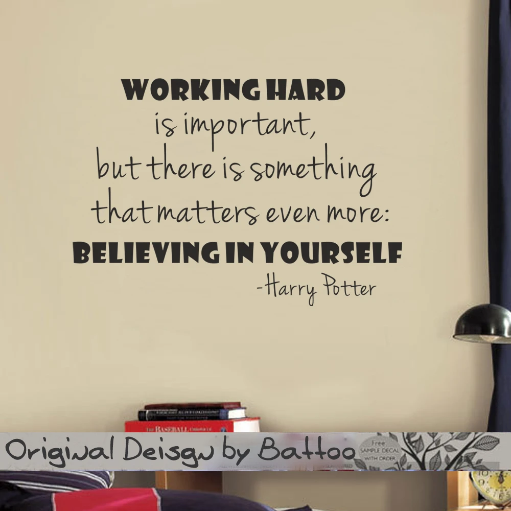Working Hard Is Important Harry Potter Harry Potter Vinyl Wall Decal Inspirational Words Working Hard Is Important...home  Decor Art Quote 58Cm X 81Cm|Art Deco Home Decor|Art Pictureart Decor  Mirrors - Aliexpress
