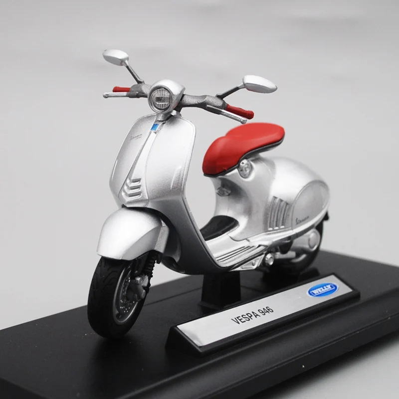 Welly 1:18 Vespa 946 Мотоцикл Велосипед литья под давлением модель игрушки в коробке