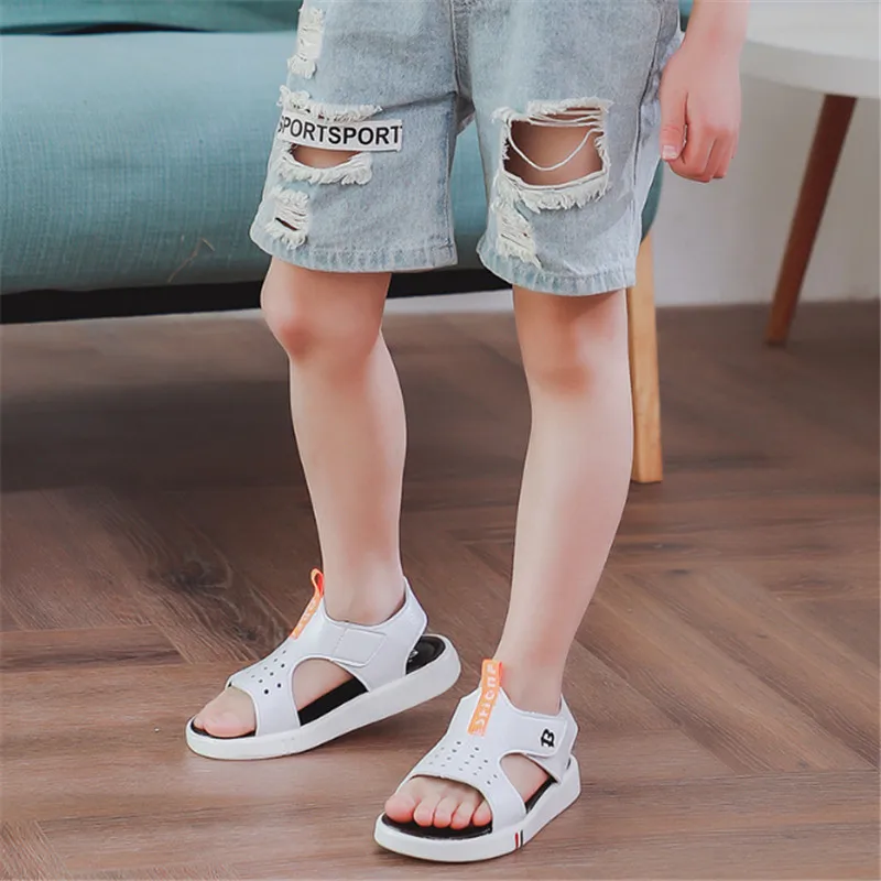 2019 New Summer Boy Sandals Genuine Leather Kids Shoes For Boys Soft Non-slip Breathable Children Beach Sandals Size 27-37 2019 New Summer Boy Sandals Genuine Leather Kids Shoes For Boys Soft Non-slip Breathable Children Beach Sandals Size 27-37
