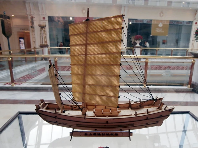 wooden china sail boat