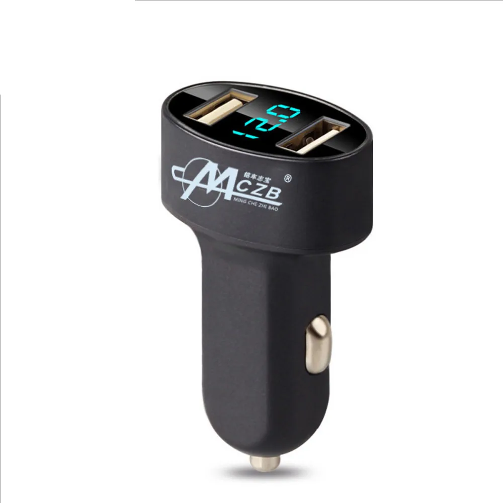 Willtoo Универсальный светодиодный двойной USB Автомобильное зарядное устройство 2 Порты и разъёмы Разъем Автомобильный адаптер Напряжение Дисплей для iPhone samsung Tablet Быстрый Зарядное устройство