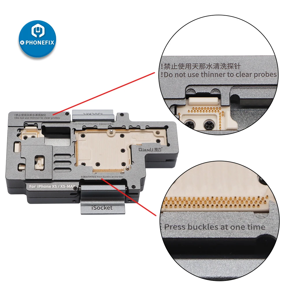 PHONEFIX iSocket Jig reassembly тестовое приспособление для iPhone X/XS MAX верхние нижние слои логическая плата диагностическое тестовое приспособление