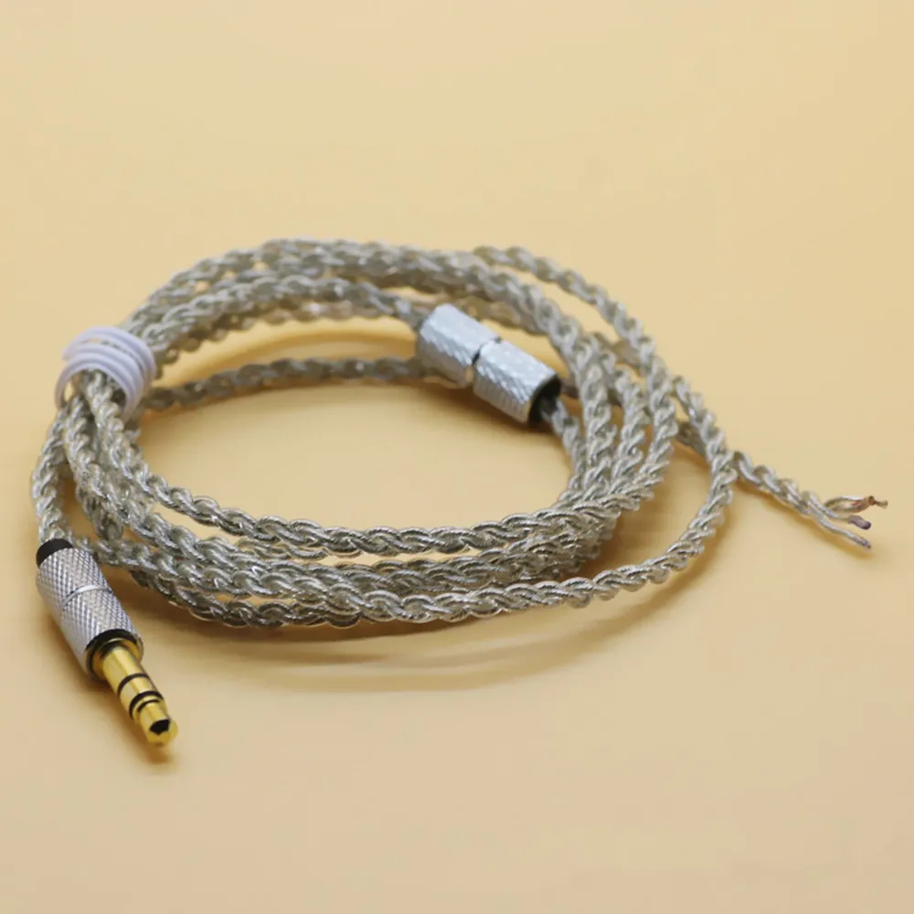 

Hot Sales FENGRU 1.2M single crystal copper plated silver Replacement wire Headset Wire DIY Headphone Earphone Maintenance Wire