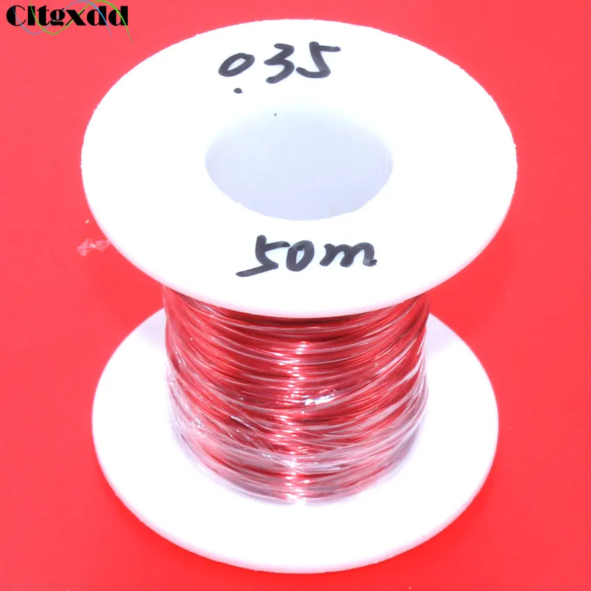 Cltgxdd 0.3mm / 0.35mm 레드 에나멜 와이어, 새로운 폴리 우레탄 에나멜 라운드 권선 QA-1-155 구리 와이어 50 미터