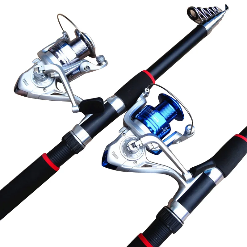 Outdoor Baitcasting Fishing Rod Combo a Fishing Rod Pole YD1000 ABS Spinning Fishing Reel Wheel Combo+13 pcs Fishing Tackle Kits