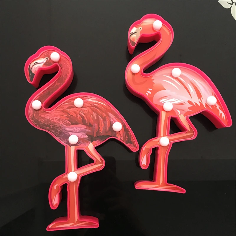

3D Painted Flamingo Led Night Lamp AA Battery Power Home Tabletop Decoration Lighting Baby Sleeping Lamp Kids Gift Lampada Led