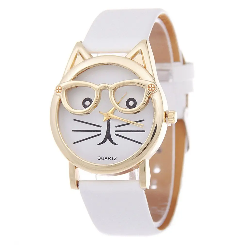 

Cute Cat Women's Quartz Watches Kids Wristwatch Gifts Relogio Feminino Clock Women Ladies Dress Watches