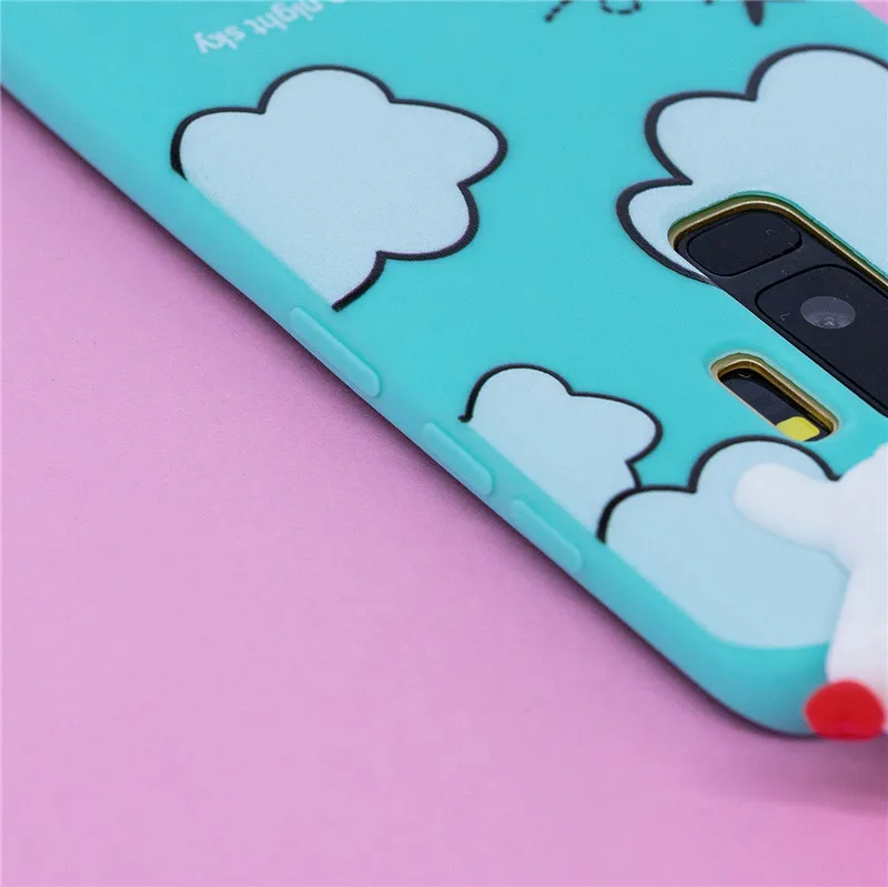 samsung cases cute Phone Case on for Samsung Galaxy S9 Plus S6 S7 Edge S8 Plus Note 8 9 S10 Plus Cover Fundas 3D Dolls Toys Cartoon Soft TPU Cases kawaii samsung cases