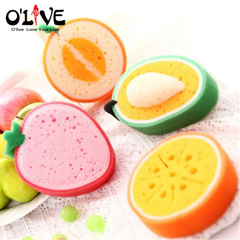 Fruit Sponges Dishwashing Anti-greasy Strong Decontamination Washing Cloth Cleaning Towel Non Stick Oil Sponge Kitchen Gadgets | Дом и сад