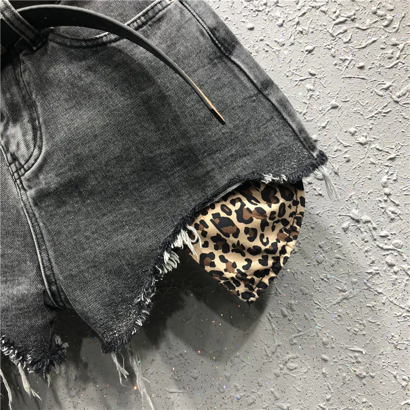 2019 primavera verão denim shorts perna larga
