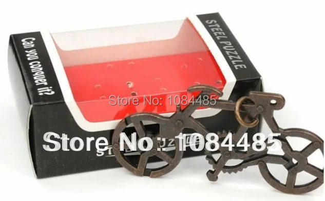 Metal Bike Puzzle Game Classic Zinc alloy IQ brain teaser Mind Puzzles Game Gift