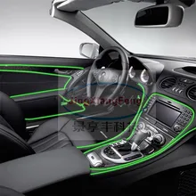 Auto Car Interior LED EL Wire Rope Tube Line flexible neon light glow el salon flat led strip Pathway Lighting 5 metres