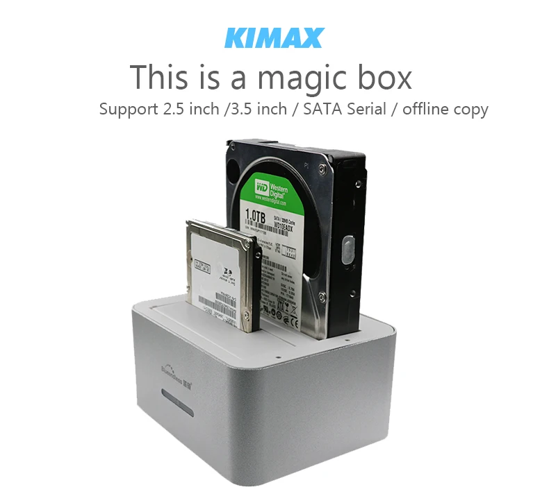 Алюминий 2 bay 2." /3.5" SATA USB 3.0 HDD док-станции 2.5 HDD Case клон Функция HDD caddy без компьютера с ce/rohs