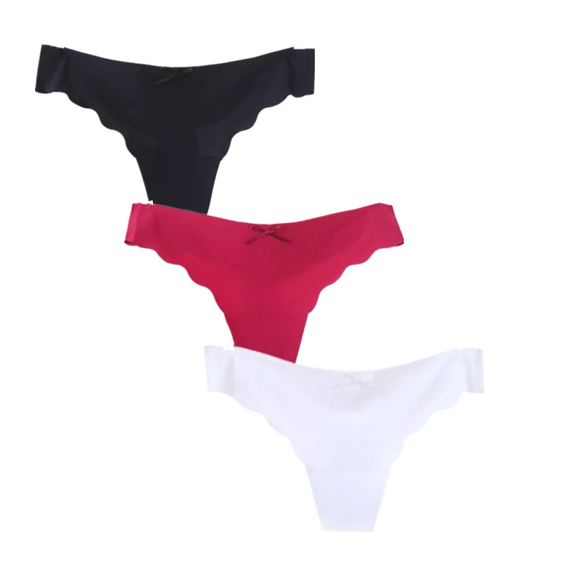 3pcs/lot Seamless Panties Ladies Thong Low Waist Women Sexy G String Solid Underwear 3pcs/lot Seamless Panties Ladies Thong Low Waist Women Sexy G String Solid Underwear