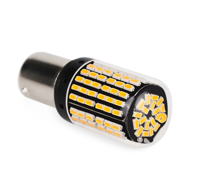 1 шт. T20 7440 W21W 1156 BA15S P21W BAU15S PY21W светодиодный лампы 3014 144smd CanBus без ошибки резервного лампы без вспышки указатели поворота