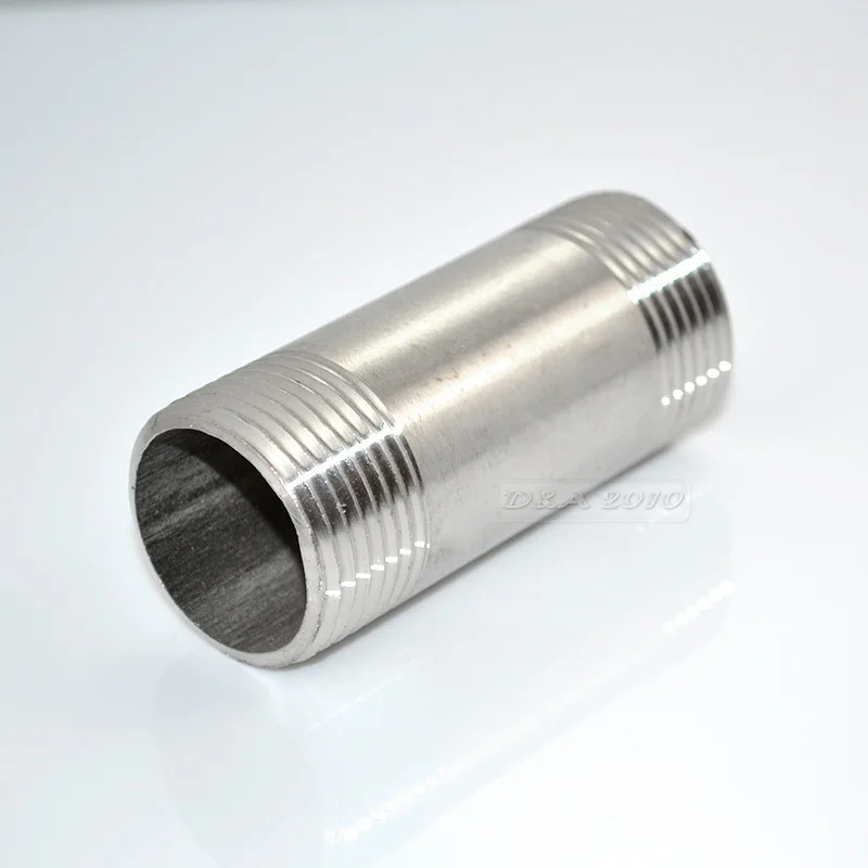 

MEGAIRON BSPT 3/4" DN20 Stainless Steel SS304 Male to Male Threaded Pipe Fittings Length 75mm