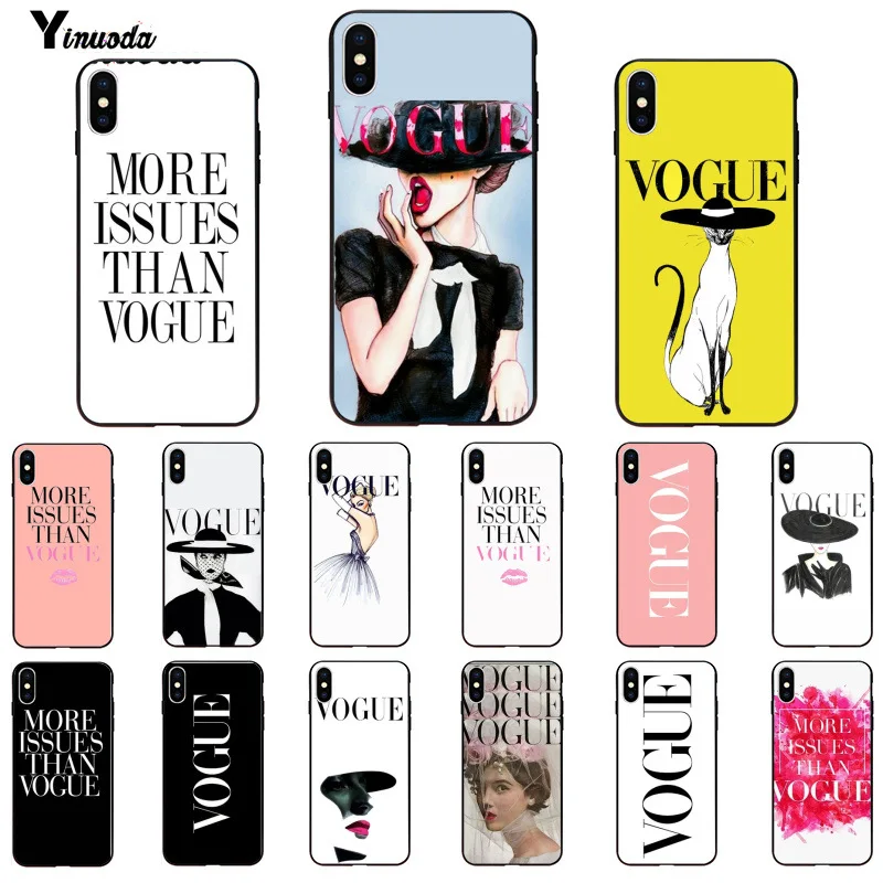 

Yinuoda Fashion Woman More Issues than Vogue Phone Cover for Apple iPhone 8 7 6 6S Plus X XS MAX 5 5S SE XR 11 11pro 11promax