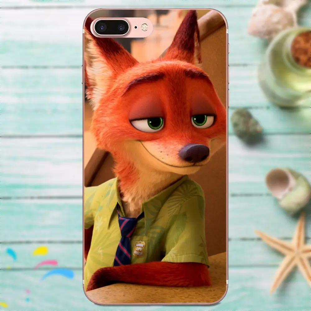 Чехол из ТПУ с мультяшным рисунком мультфильма зверополис Ник лиса для Apple iPhone 4 4S