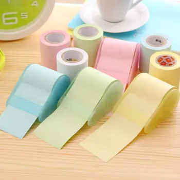 

Coloffice Colorful Creative Can Replaced Memo Pad Sticky Note Stationery candy color tape Office Accessories Office Supplies 1PC