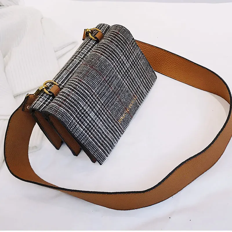 Cuoio Sacchetto Donne Messenger Elaborazione Nuove brown Borse Women Di Lana Dell'unità A Bag Arrivo Women A4132 Casual Tracolla Borsa Inverno Black Delle PrqgPpv