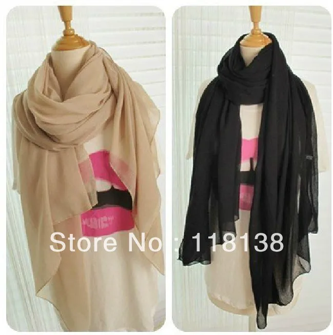 

32 Colors ! Fashion Solid Plain Print Shawl Scarf Beach Wrap Hijab Accessories For Women , Free Shipping