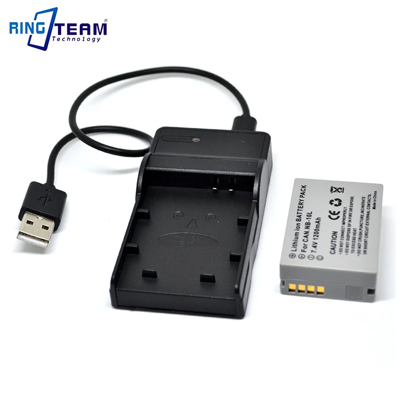 Nb-10L Nb10L Batteria & Caricabatteria Usb (2-In-1) Per Canon Powershot Fotocamere Digitali Sx40 Sx50 Sx60 G1 G3 X G1X G3X G15 G16 Hs