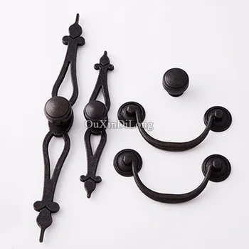 

Classic Black 2PCS European Kitchen Cabinet Door Handles Cupboard Wardrobe Drawer Dresser Wine TV Cabinet Pulls Handles & Knobs