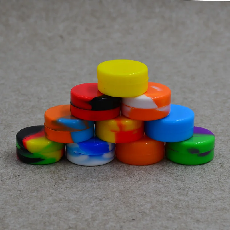 10 قطع 3 ملليلتر bho متعدد الألوان بقعة تركيز النفط زيت السيليكون للحاويات اللمسة الشمع/البيوتان النفط غير عصا سيليكون الشمع جرة