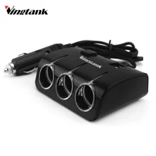 Vingtank от 1 до 3 гнездо автомобильного прикуривателя с двойным разветвителем USB 5 В 1.2A автомобильное зарядное устройство адаптер питания для iphone для samsung