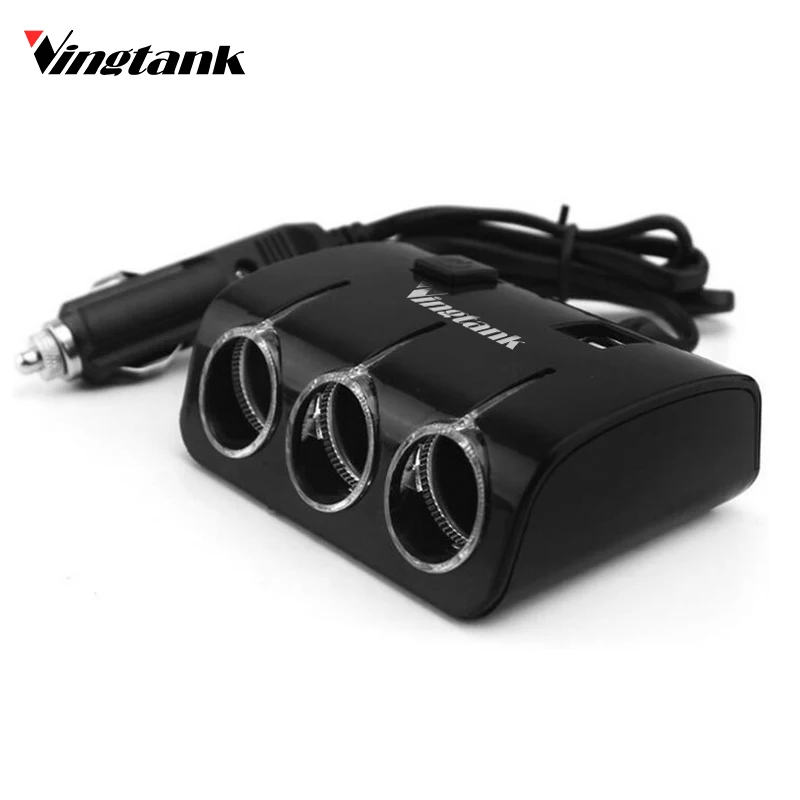 Vingtank от 1 до 3 Розетка для автомобильного прикуривателя с двойным usb разветвителем