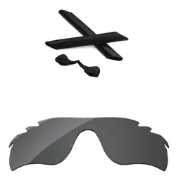 Papaviva Черный Поляризованные замены Оптические стёкла и резиновая комплект для Radarlock Путь вентилируемый Солнцезащитные очки для женщин