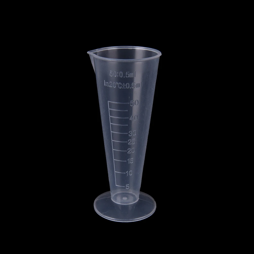 1 шт 50 мл/100 мл пластиковый мерный стаканчик измерительные инструменты для кухонных инструментов прозрачный стаканчик - Цвет: 50ml
