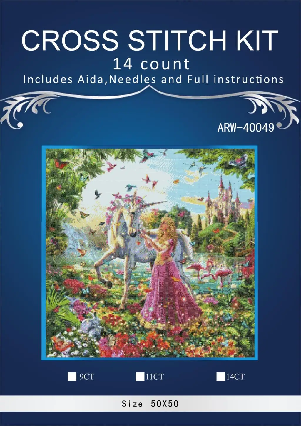 

Beautiful Fantasies - Counted Cross Stitch Kits - DIY Handmade Needlework for Embroidery 14 ct Cross Stitch Sets DMC Color 8