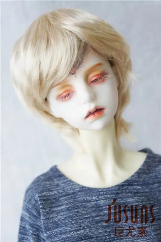 JD192 1/3 модный короткий синтетический мохеровый парик SD BJD кукла парик природа мальчишеский 8-9 дюймов аксессуары для кукол - Цвет: Blond SM202