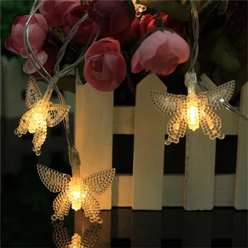 

Butterfly 10 LED Light String Battery Festival Garden Light Decoration Fairy Lights IP20 Luces Led Decoracion 40JUL19