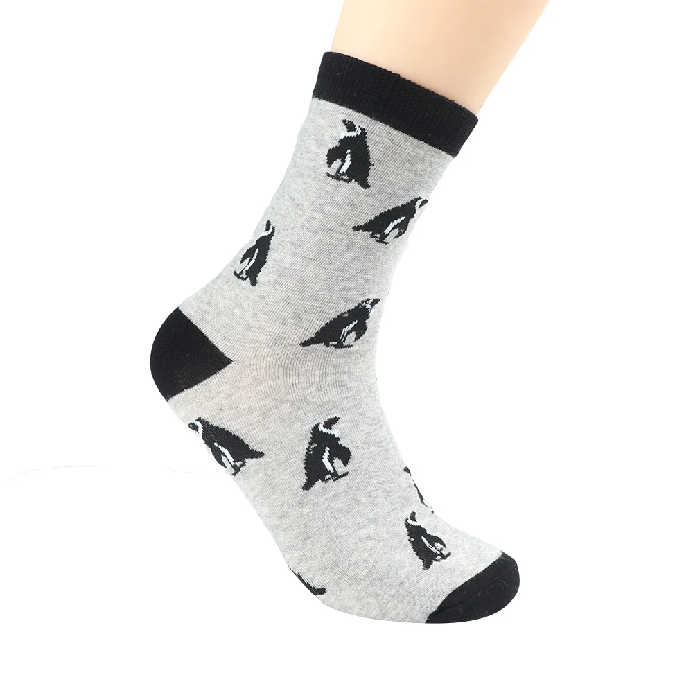 Мужские хлопчатобумажные носки с милым пингвином и животным дизайном мужские носки мужские зимние и осенние теплые носки Harajuku Новинка