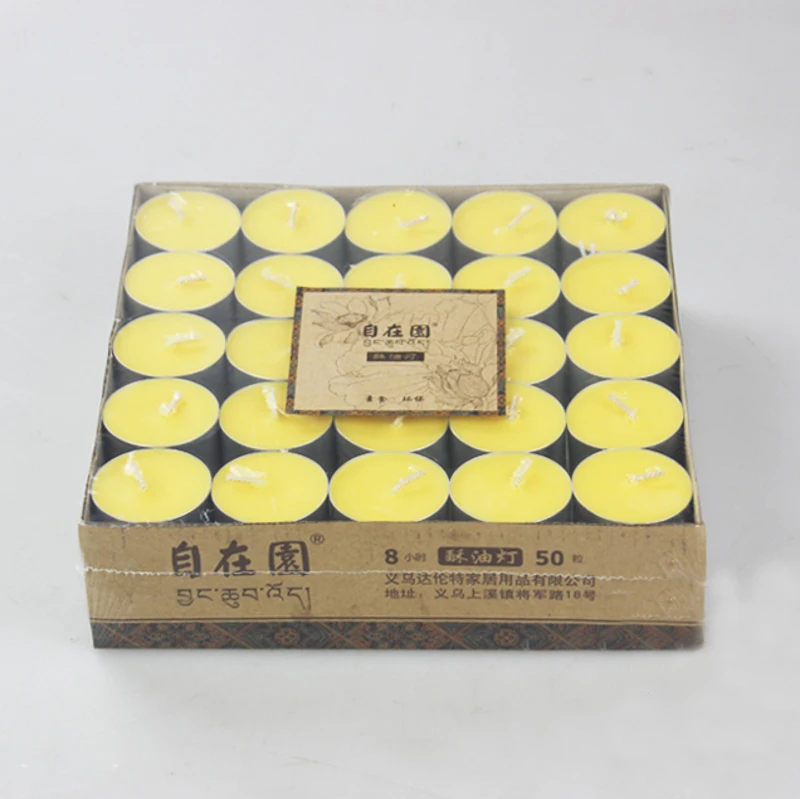 100 Natural Butter Lamp Candle, Ghee Candle With Size 3.9x2.5cm