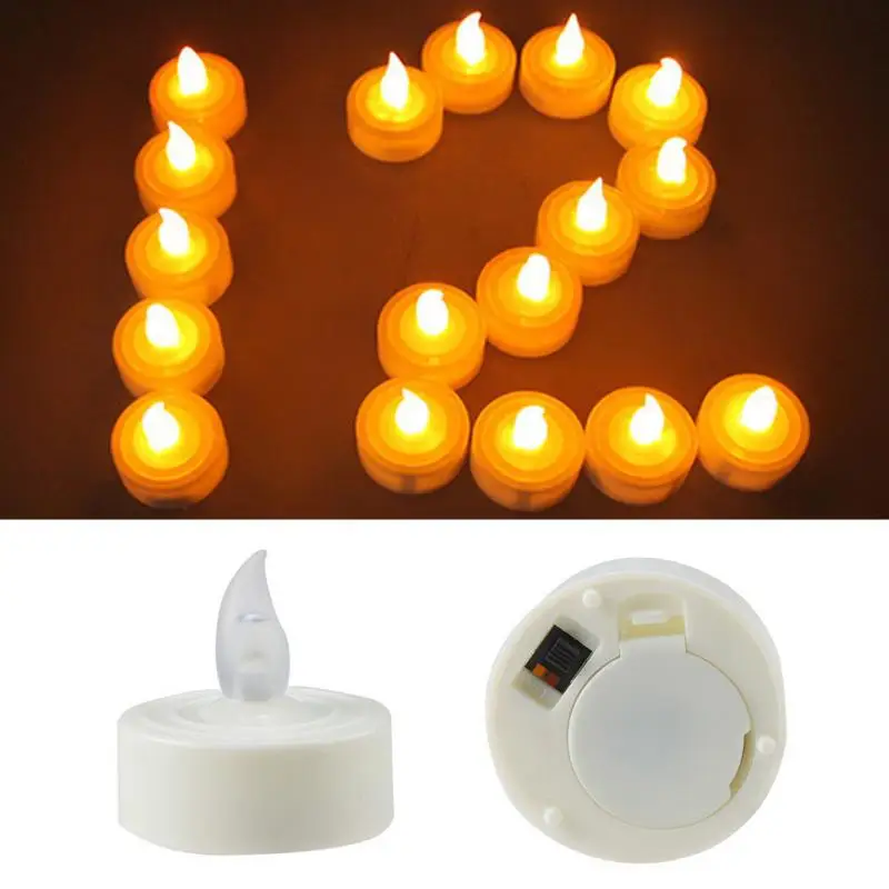 Светодиодный светильник для чая, свечи, светодиодный, Velas, светодиодный, на батарейках, беспламенные Свечи, декорация для церкви и дома, светильник ing