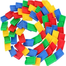 Дети стволовых обучения Креативный дизайн пластиковые домино блоки строительные игрушки для детей 495 г/упак