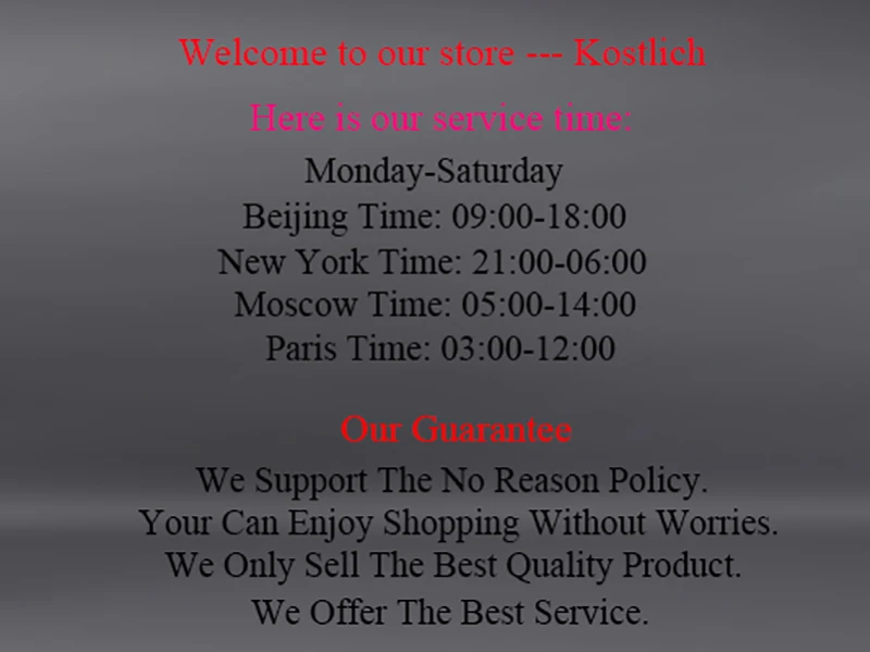 Kostlich Work Time And Guarantee.1