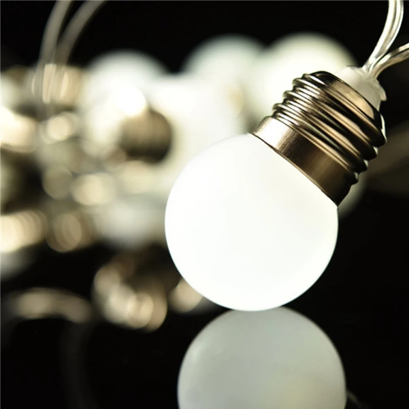 Conectable 5 M 20 LEDs 110V220V IP44 al aire libre blanco caliente LED Luces luz de la Navidad del banquete de boda de Navidad decoración Luces LED