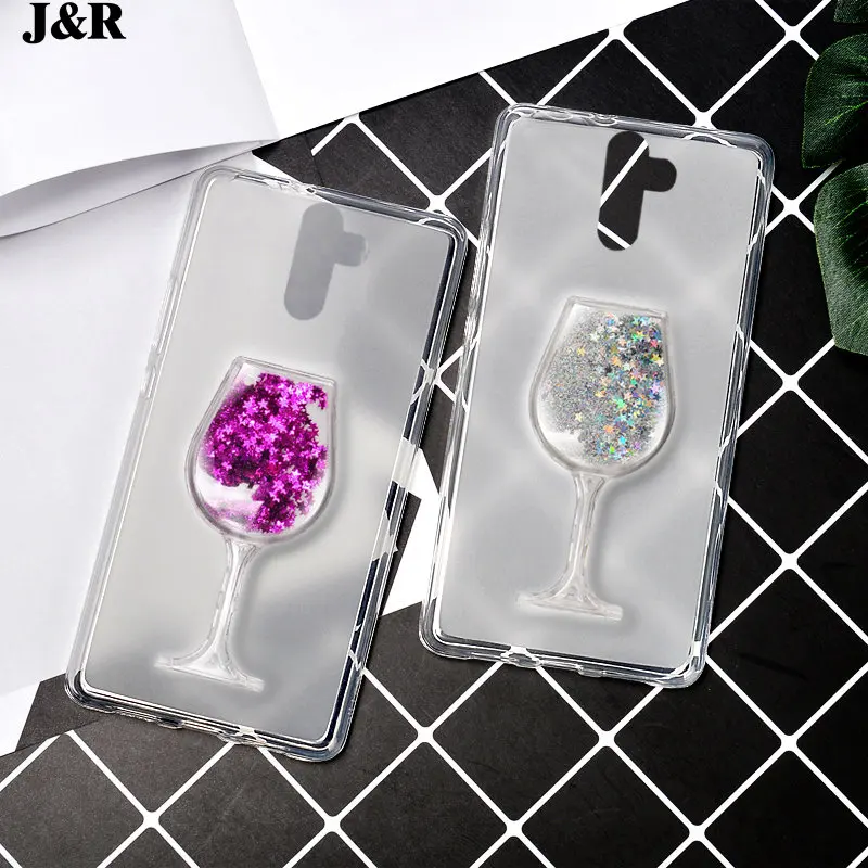 Case For Doogee BL12000 Liquid Quicksand Cover For Doogee BL12000 Pro Glitter Wine Glass Transparent Soft TPU Shining Silicone